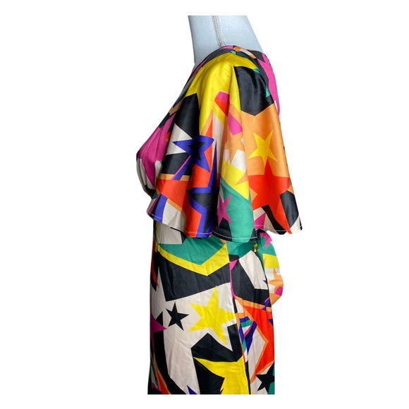 Twisted Wunder London Retro Star Print Maxi Dress Muti Color - Picture 11 of 16